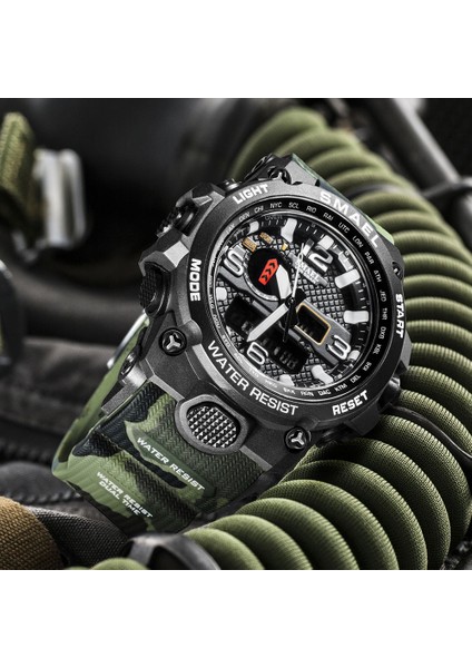 Turuncu Smael Marka Erkek Saati, 1545D Adam Kamuflaj Askeri Spor Saatleri, Şoka Dayanıklı Çalar Saat Reloj Hombre (Yurt Dışından) indirimleri