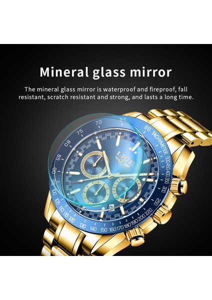 Erkekler Için Çelik Gül Goldblue Lıge Izle Üst Marka Aydınlık Spor Paslanmaz Çelik Chronograph Erkek Saatler 2023 Lüks Altın Kuvars Kol Saatleri + Kutu (Yurt Dışından) modelleri