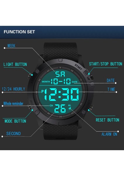 G Su Geçirmez LED Saatler Erkekler Için Açık Spor Erkekler Dijital LED Kuvars Alarm Erkekler Kol Saati Moda Elektronik Saat Relogio (Yurt Dışından)