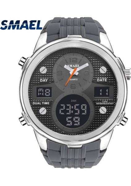 Siyah Smael Moda Rahat Kuvars Saatı Dijital Elektronik Saat LED Otomatik Alarmlı Saatler 1273 Erkek Spor Saatler Su Geçirmez (Yurt Dışından) fiyatları