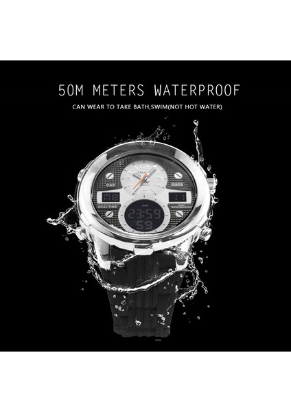 Siyah Smael Moda Rahat Kuvars Saatı Dijital Elektronik Saat LED Otomatik Alarmlı Saatler 1273 Erkek Spor Saatler Su Geçirmez (Yurt Dışından) modelleri