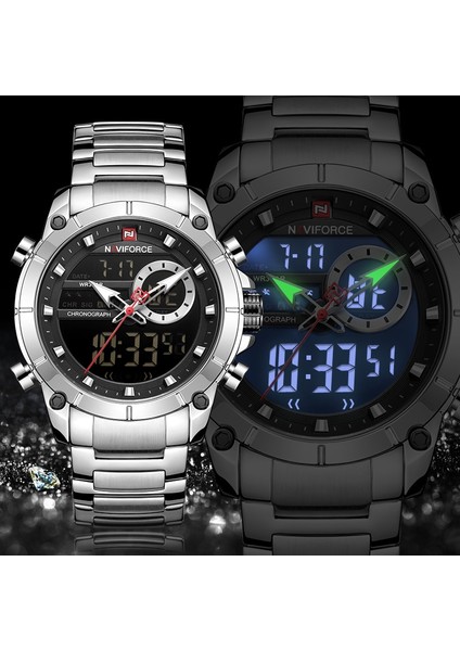 Kahve Relogio Masculino Navıforce Üst Marka Erkek Saatler Moda Lüks Kuvars Izle Erkek Askeri Chronograph Spor Kol Saati Saat (Yurt Dışından)