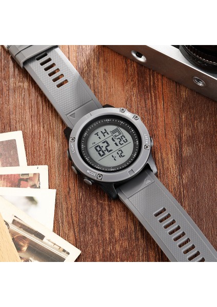 Haki Izle Ohsen Siyah Dijital Spor Saatler Erkekler Su Geçirmez LED Askeri Izle Moda Taktik Kol Saati Çalar Saat Relogio Masculino (Yurt Dışından)