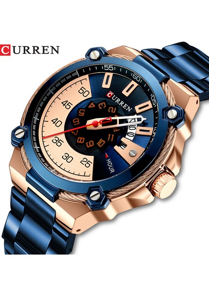 Gül Altın Siyah Yenı Curren Erkek Saatler En Lüks Marka Erkekler Su Geçirmez Kuvars Bilek Izle Paslanmaz Çelik Otomatik Tarih Erkek Saat Spor Saat (Yurt Dışından) fiyatları