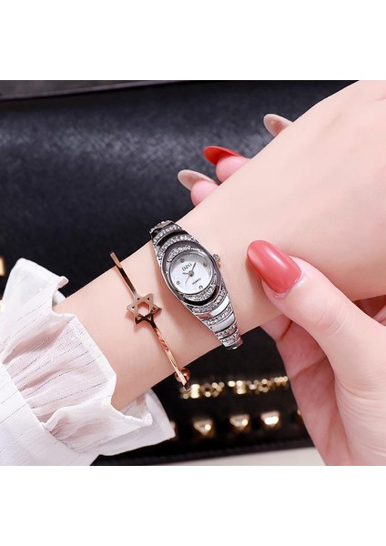 Gül 2020 Marka Lüks Bilezik Izle Kadın Saatler Gül Altın Kadın Saatleri Elmas Bayan Izle Saat Relogio Feminino Reloj Mujer (Yurt Dışından)