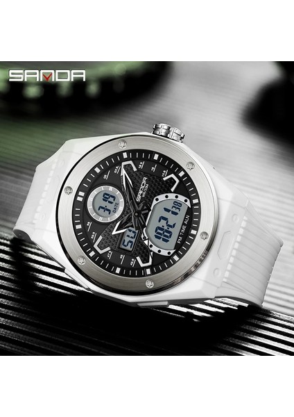 Kırmızı Sanda Erkek Spor Askeri Saatler 5ATM Su Geçirmez Kuvars Kol Saati Erkek Kronometre Otomatik Tarih Izle Erkekler Için Relogio Masculino (Yurt Dışından) indirimleri