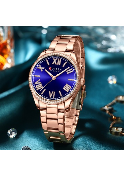 Altın Beyaz Curren Lüks Kuvars Kadın Bileklik Saat Gümüş Büyüleyici Yapay Elmas Kadran Paslanmaz Çelik Bant Aydınlık Eller (Yurt Dışından) indirimleri