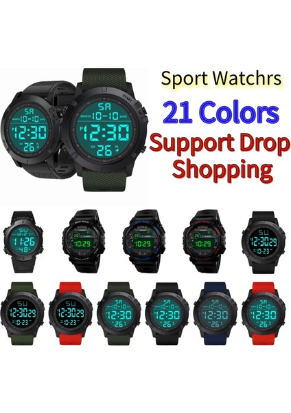 L Moda Piyade Spor Elektronik Saat Yeni LED Su Geçirmez Aydınlık Kol Saati Erkekler ve Kadınlar Için Dijital Maliyet Kol Saati (Yurt Dışından) indirimleri