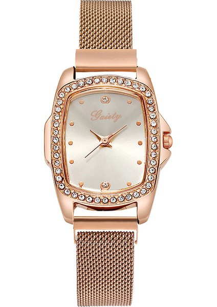 Altın Beyaz 5 Adet Gaiety Marka Lüks Moda Bilezik Saat Seti Kadın Deri Band Kuvars Kol Saati Saatler Bayanlar Siyah Saat Reloj Mujer (Yurt Dışından)