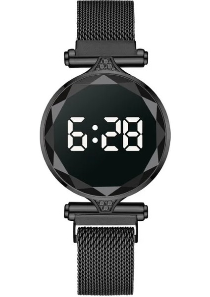 Gül 2021 Yeni Moda Kadın Manyetik Kuvars Kol Saati Gül Altın LED Dijital Bilezik Izle Quartz Saat Hediye Reloj Mujer Montre (Yurt Dışından) fiyatları