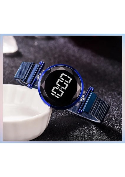 Gül 2021 Yeni Moda Kadın Manyetik Kuvars Kol Saati Gül Altın LED Dijital Bilezik Izle Quartz Saat Hediye Reloj Mujer Montre (Yurt Dışından) indirimleri