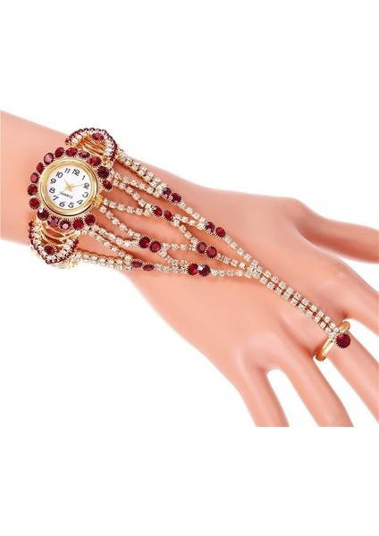 Kırmızı 2022 Top Marka Lüks Saatler Bayanlar Taklidi Bilezik Izle Kadınlar Için Kol Saati Relogio Feminino Reloj Mujer Montre Femme (Yurt Dışından)