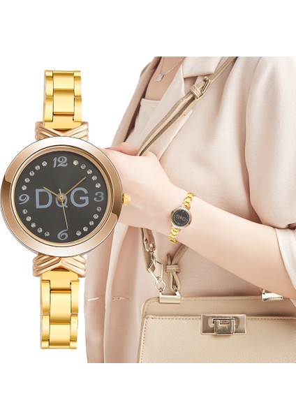 Beyaz Kadın Bilezik Saatler 2021 Dqg Marka Moda Parlayan Bayanlar Kol Saatleri Lüks Altın Paslanmaz Çelik Kadın Quartz Saat Saat (Yurt Dışından) fiyatları