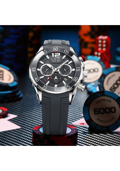 Gül Altın Siyah Relogio Masculino 2021 Yeni Spor Erkek Saatler Lıge Üst Marka Lüks Silikon Izle Erkekler Kuvars Saat Su Geçirmez Kol Saatleri + Kutu (Yurt Dışından) modelleri