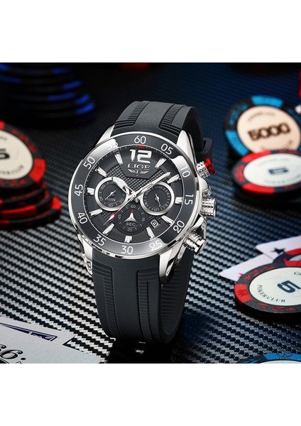 Gül Altın Siyah Relogio Masculino 2021 Yeni Spor Erkek Saatler Lıge Üst Marka Lüks Silikon Izle Erkekler Kuvars Saat Su Geçirmez Kol Saatleri + Kutu (Yurt Dışından) indirimleri