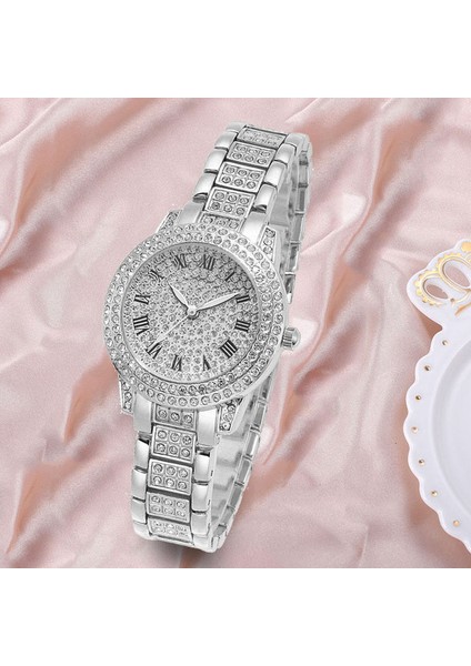 Gümüş Lüks Yıldızlı Gökyüzü Elmas Kadın Izle Altın Bayanlar Bilek Saatler Taklidi Kadın Bilezik Saatler Kadın Relogio Feminino (Yurt Dışından)