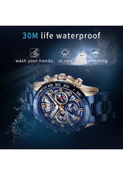 Gümüş Siyah Lıge 2021 Yeni Moda Erkek Saatler Paslanmaz Çelik Üst Marka Lüks Spor Chronograph Kuvars Izle Erkekler Relogio Masculino (Yurt Dışından) indirimleri