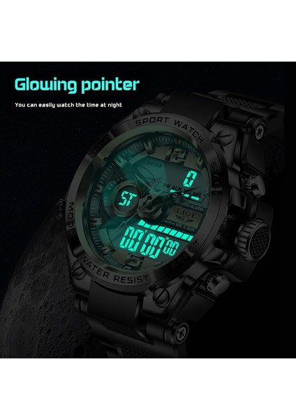 Altın Siyah Lıge Erkekler Askeri Izle Üst Marka 50 M Su Geçirmez Kol Saati LED Çalar Saat Spor Izle Erkek Relogios Masculino Spor Izle Erkekler (Yurt Dışından)