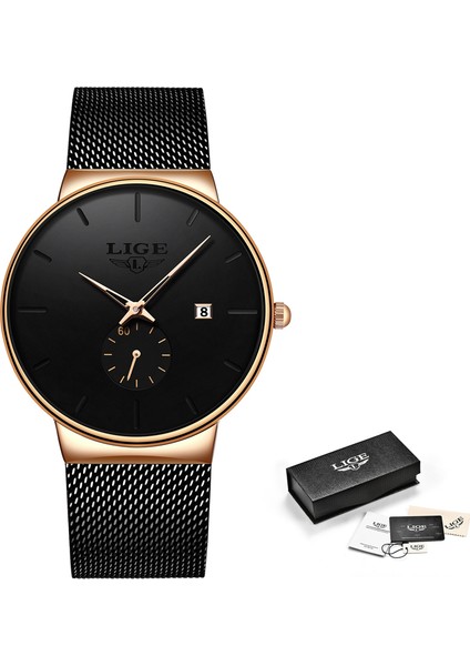 Kırmızı Iğne Lıge Moda Saatler Rahat Su Geçirmez Kuvars Saat Erkek Saatler Top Marka Lüks Ultra-Ince Tarih Spor Saat Relogio Masculino (Yurt Dışından) indirimleri