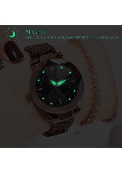 Altın Aydınlık Yıldızlı Kadın Saatler Basit Kuvars Bayanlar Bilezik Izle Rahat Saat Severler Kız Bayanlar Kol Saati Elbise Izle 6 Renkler (Yurt Dışından) modelleri