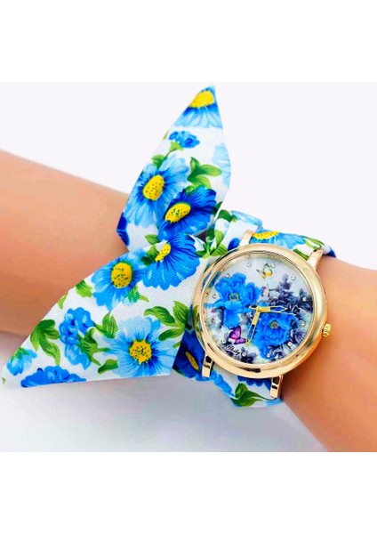 Altın 40 Shsby Yeni Moda Çiçek Kadın Elbise Saatler Bayanlar Çiçek Kumaş Kuvars Kol Saati Tatlı Kızlar Bilezik Izle Relogio Feminino (Yurt Dışından) fırsatları