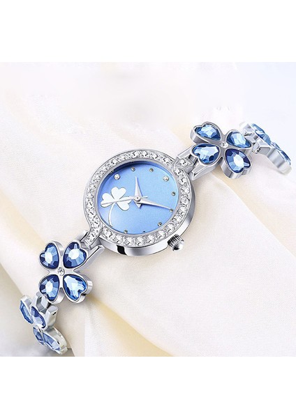 Altın Basit Trendy Kadın Saatler Moda Yonca Kadranlı Saat Tatlı Bilezik Izle Rahat Bayanlar Kuvars Kol Saati Relógio Feminino (Yurt Dışından) fiyatları