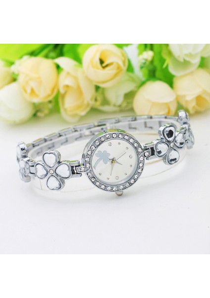 Altın Basit Trendy Kadın Saatler Moda Yonca Kadranlı Saat Tatlı Bilezik Izle Rahat Bayanlar Kuvars Kol Saati Relógio Feminino (Yurt Dışından) indirimleri