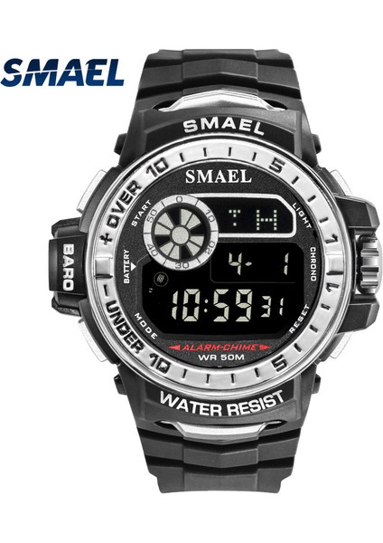 Kırmızı Smael Erkekler Dijital Kol Saatleri LED Ekran Erkekler Saatler Otomatik Mekanik Erkekler Saat Su GEÇIRMEZ1626B Lüks Izle Erkekler Askeri (Yurt Dışından) fiyatları