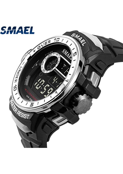 Kırmızı Smael Erkekler Dijital Kol Saatleri LED Ekran Erkekler Saatler Otomatik Mekanik Erkekler Saat Su GEÇIRMEZ1626B Lüks Izle Erkekler Askeri (Yurt Dışından) modelleri