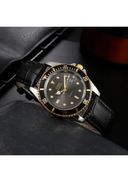 Stil 2 Erkek Saatler 2023 Lüks Marka Casual Kuvars Izle Erkekler Paslanmaz Çelik Tarih Takvim Saatler Relogio Masculino Erkek Yeşil Saat (Yurt Dışından)