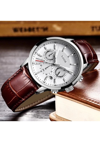 Siyah Mavi Lıge Yeni Erkek Izle Minimalist Deri Kol Saati Chronograph Quartz Saat Spor Su Geçirmez Erkekler Için Izle Tarih Saat Reloj Hombre (Yurt Dışından)
