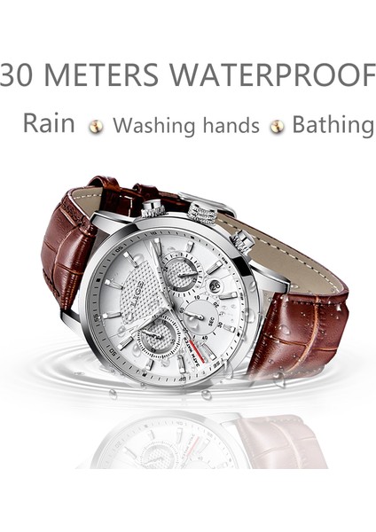 Siyah Mavi Lıge Yeni Erkek Izle Minimalist Deri Kol Saati Chronograph Quartz Saat Spor Su Geçirmez Erkekler Için Izle Tarih Saat Reloj Hombre (Yurt Dışından)