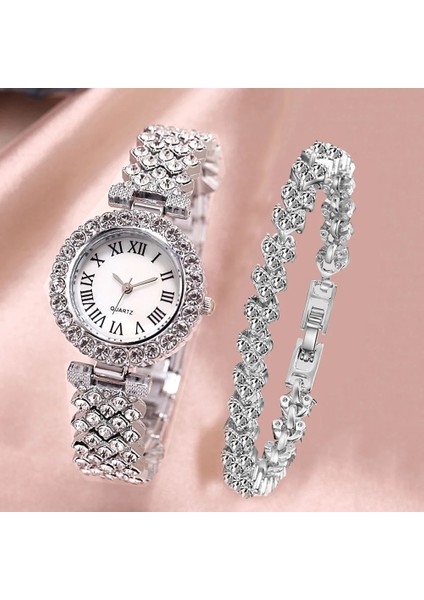 Gümüş Lüks Kadın Saatler Moda Gypsophila Bilezik Izle Kadınlar Için Elmas Kol Saati Bilezik Su Geçirmez Bayan Elbise Izle Saat (Yurt Dışından) fırsatları