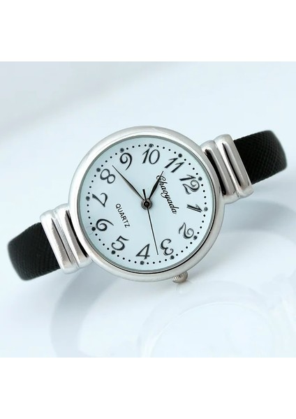 Gümüş Siyah Dropshipping Moda Izle Kadın Saat Kadın Bilezik Izle Bayan Kuvars Kol Saati Bileklik Kol Saati Relogio Feminino D13 (Yurt Dışından)