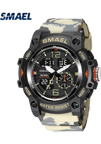 Canmouflage Hakı Smael Sportif Izle Erkekler Için Su Geçirmez Kronograf Alarm Hesap Makinesi Saat Rahat Hediyeler Fikirleri Erkek Reloj Hombre 8007 (Yurt Dışından) fiyatları