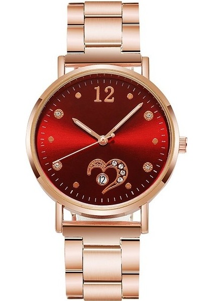 J Kadın Quartz Saat Paslanmaz Çelik Şerit Gül Altın Analog Kol Saati Kadın Bilezik Saatler Aydınlık Saat Hediye Zegarek Damski (Yurt Dışından)