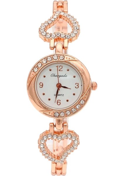 Altın Altın Moda Kadın Bilezik Izle Kadın Bayanlar Bilek Saatler Bling Kristal Analog Saat Kadın Elbise Kuvars Izle Montre Femme O140 (Yurt Dışından) fiyatları