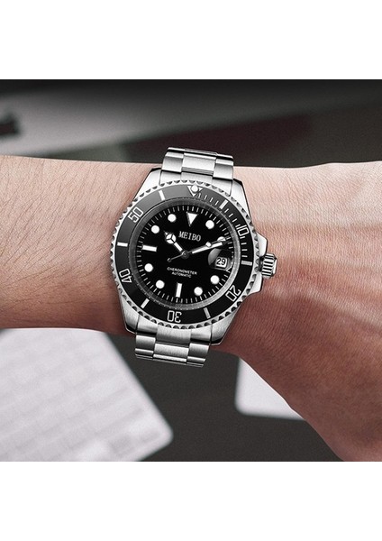Siyah Yeni Moda Erkekler Izle Casual Saat Montre Homme Iş Erkekler Kuvars Izle Takvim Yeşil Su Wok Hayalet Spor Erkek Kol Saati (Yurt Dışından)