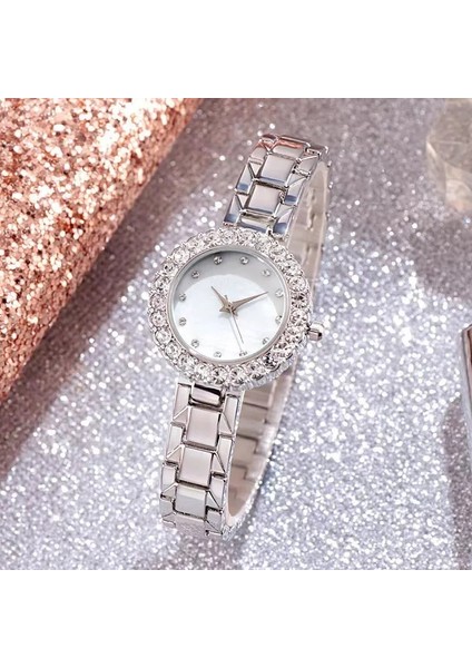 Gül Altın Kadın Bilezik Saatler Çelik Kemer Taklidi Kuvars Kol Saati Kadınlar Için Lüks Moda Seti Izle Kristal Elbise Saatler (Yurt Dışından) fırsatları
