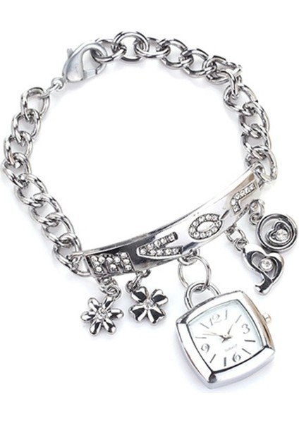 Stil 2 2022 Sıcak Satış Bayanlar Paslanmaz Çelik Bilezik Izle Avrupa ve Amerika Moda Aşk Bilezik Izle Relojes Para Hombre (Yurt Dışından)