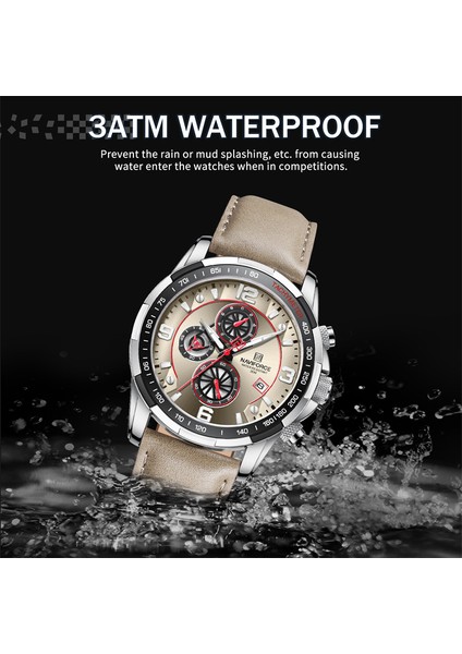 Sbbn 2022 Üst Marka Lüks Navıforce 100% Orijinal Moda Izle Erkekler Için Çok Fonksiyonlu Spor Su Geçirmez Adam Kuvars Kol Saatleri Saat (Yurt Dışından)