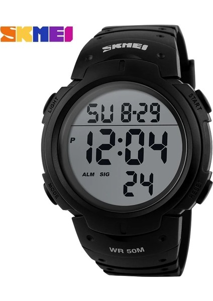 Kutu ile Renk 1 Skmeı Erkekler Spor Saatler Chronos Geri Sayım Erkek Izle Su Geçirmez LED Dijital Saat Adam Elektronik Saat Relogio Masculino 1068 (Yurt Dışından)