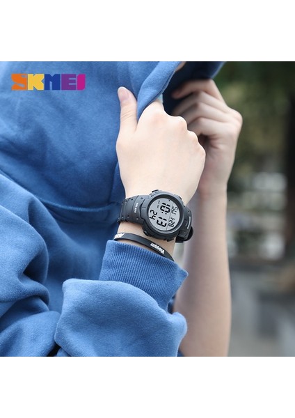 Kutu ile Renk 1 Skmeı Erkekler Spor Saatler Chronos Geri Sayım Erkek Izle Su Geçirmez LED Dijital Saat Adam Elektronik Saat Relogio Masculino 1068 (Yurt Dışından)
