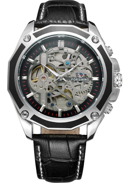 07 Forsınıng Erkek Mekanik Saat Içi Boş Alt Mekanik Saat Rahat Moda Altın Kemer Izle (Yurt Dışından)