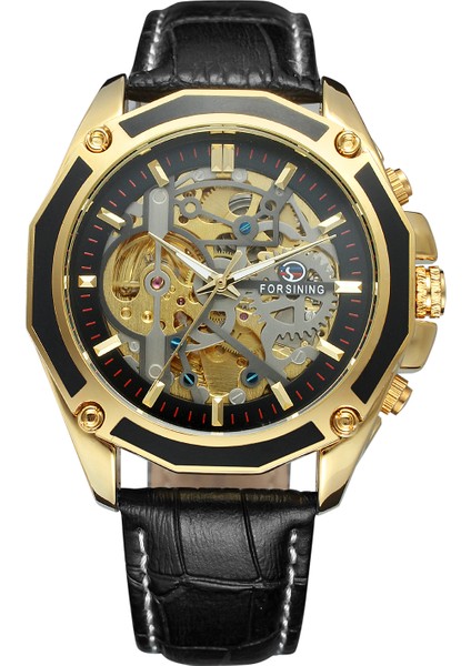 07 Forsınıng Erkek Mekanik Saat Içi Boş Alt Mekanik Saat Rahat Moda Altın Kemer Izle (Yurt Dışından) modelleri
