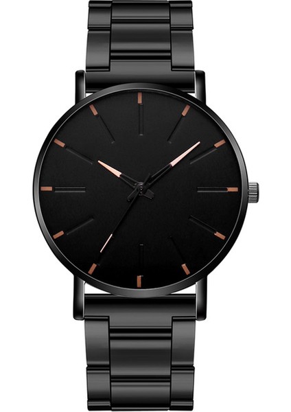 8-Siyah-Kahverengi Erkek Saatler 2023 Lüks Erkek Zarif Ultra Ince Kol Saati Erkek Iş Paslanmaz Çelik Hasır Kuvars Saat Relogio Masculino Sıcak (Yurt Dışından)