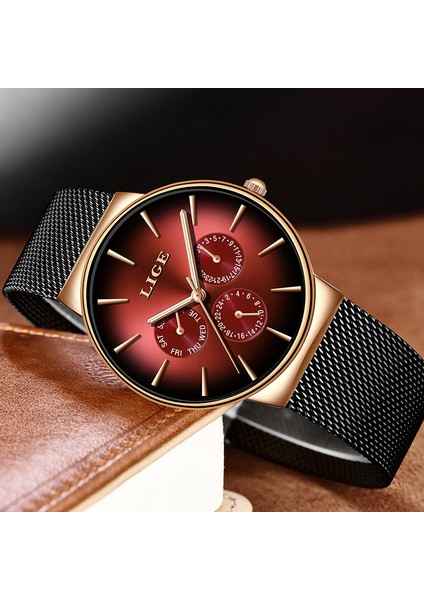 Mavi Lıge Yeni Moda Erkek Saatler Üst Marka Lüks Kuvars Izle Erkekler Örgü Çelik Su Geçirmez Ultra-Ince Kol Saati Erkekler Için Spor Saat (Yurt Dışından) modelleri