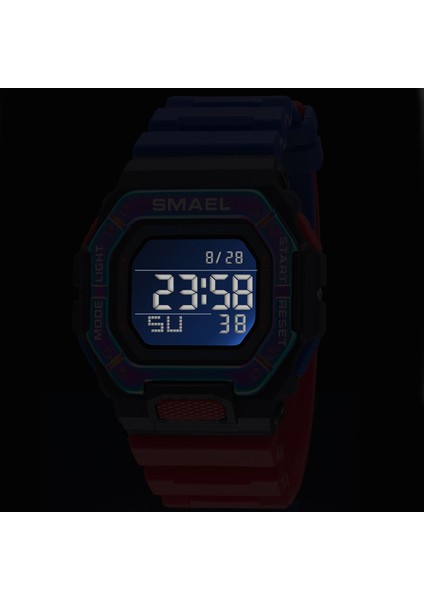 8059 Siyah Gümüş Smael Erkekler Için Dijital Saat 50 M Su Geçirmez LED Ekran Otomatik Tarih Elektronik Kol Saati Askeri Spor Saatler Erkek Часы Мужские (Yurt Dışından) fırsatları