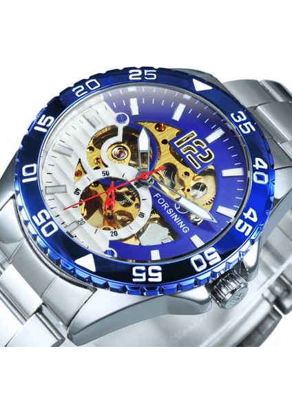 Sıyah Bn Forsınıng Askeri Spor Saat Mekanik Lüks Marka Erkek Saatler Paslanmaz Çelik Kayış Moda Otomatik Kol Saati (Yurt Dışından) fiyatları