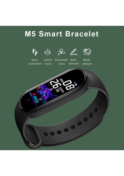 Beyaz Siyah M5 Bileklik Erkek Kadın Akıllı Izle Spor Fitness Izci Nabız Dijital Saat Android Ios Çocuklar Için Kol Saatleri (Yurt Dışından) fırsatları